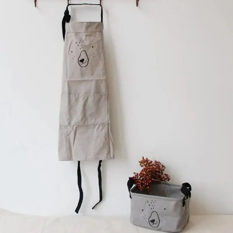 Durable Cotton-Polyester Blend Bib Apron for Cleaning