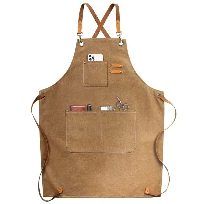 Heavy-Duty Canvas Apron – Breathable Bib Apron with Simple Modern Look