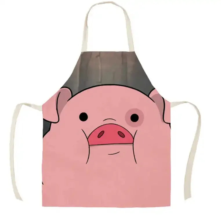 Sleeveless Linen Waist Apron