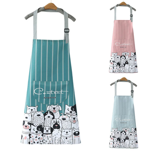 Cartoon Printed PVC and Non-Woven Fabric Waist Apron for Cleaning