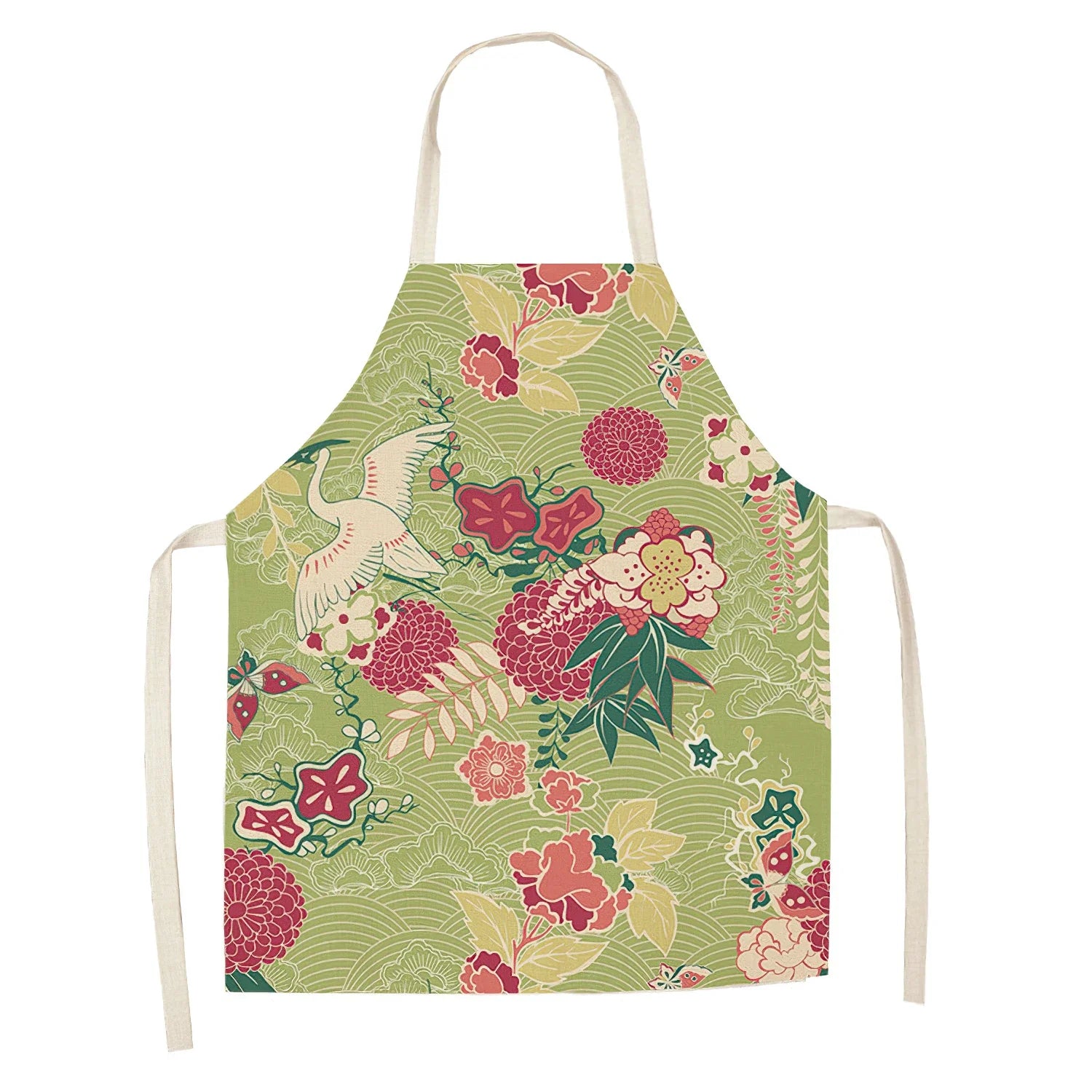 Japanese-Style Lucky Cat Sleeveless Apron for Food and Drink