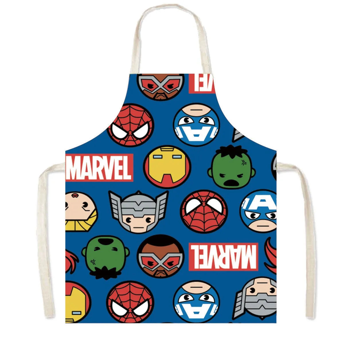 Spiderman Cartoon Linen Waist Apron for Cleaning Tasks