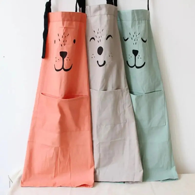 Durable Cotton-Polyester Blend Bib Apron for Cleaning