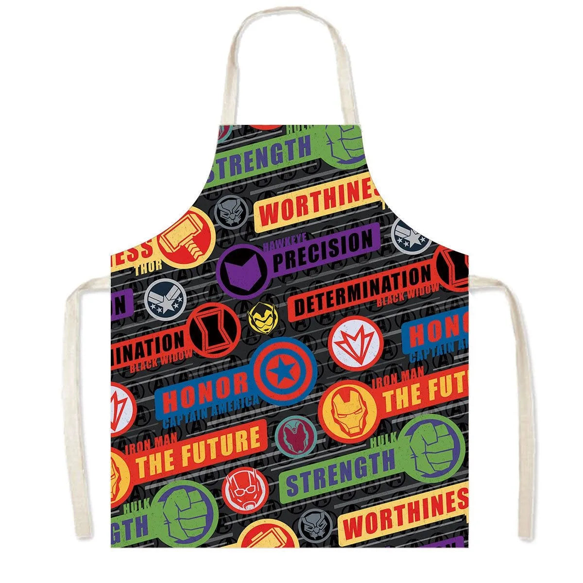 Spiderman Cartoon Linen Waist Apron for Cleaning Tasks