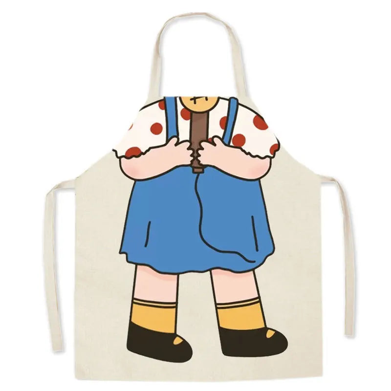 Simple Linen Sleeveless Waist Apron