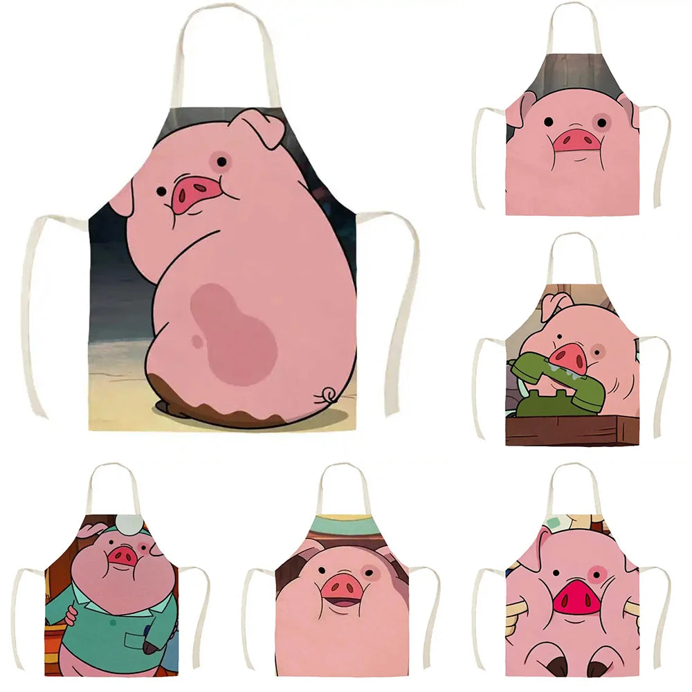 Sleeveless Linen Waist Apron