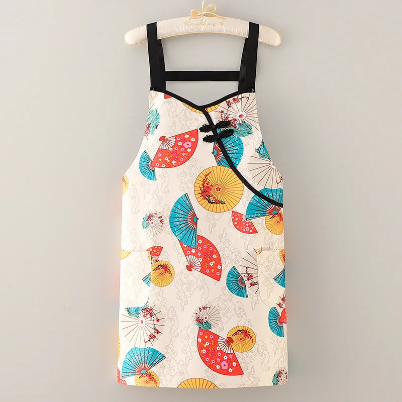 Japanese-Style Canvas Waist Apron for Cleaning