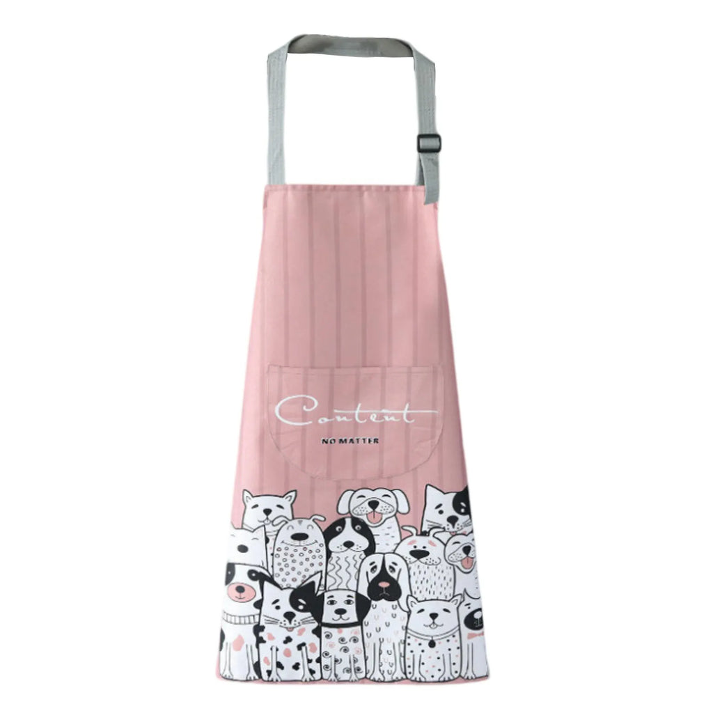 Cartoon Printed PVC and Non-Woven Fabric Waist Apron for Cleaning