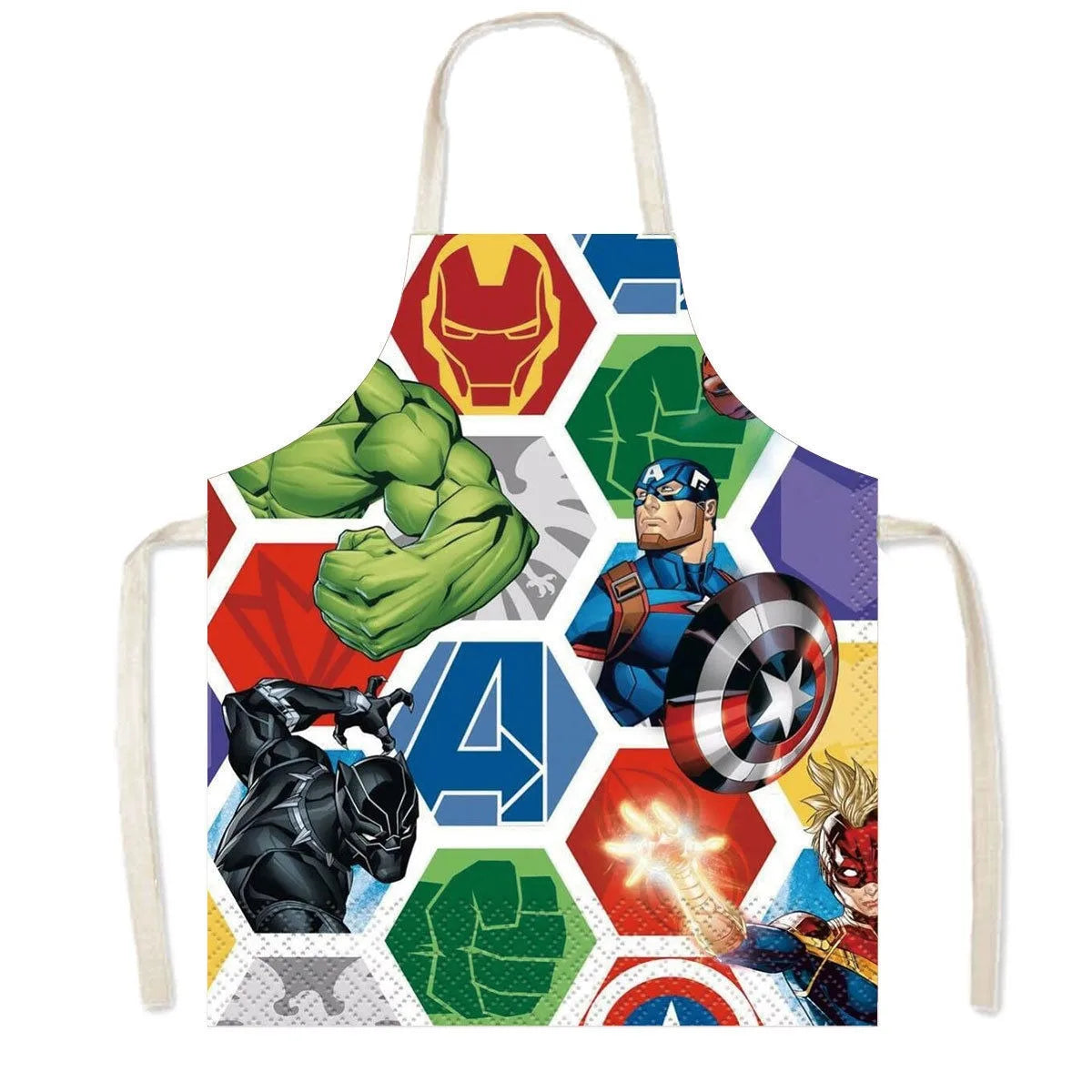 Spiderman Cartoon Linen Waist Apron for Cleaning Tasks