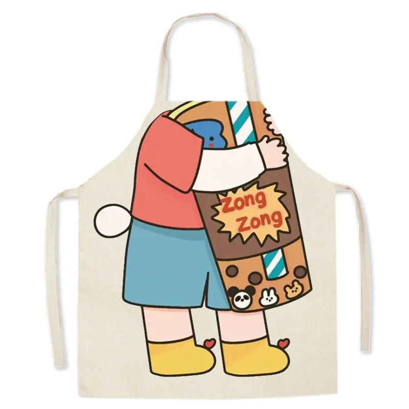 Simple Linen Sleeveless Waist Apron