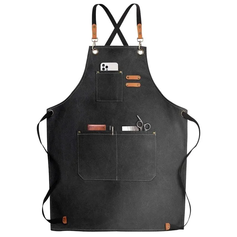 Heavy-Duty Canvas Apron – Breathable Bib Apron with Simple Modern Look