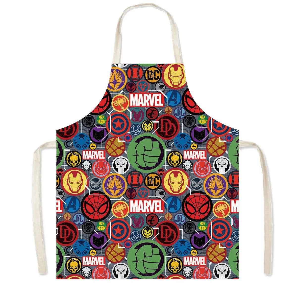 Spiderman Cartoon Linen Waist Apron for Cleaning Tasks