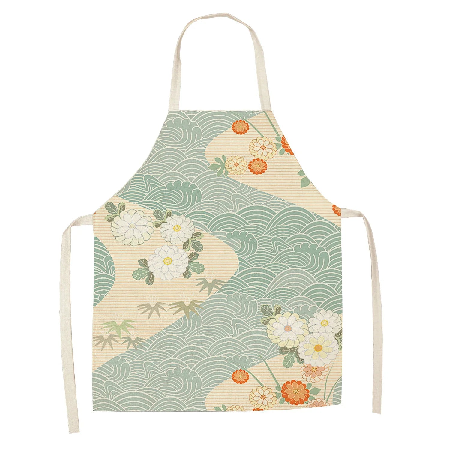 Japanese-Style Lucky Cat Sleeveless Apron for Food and Drink