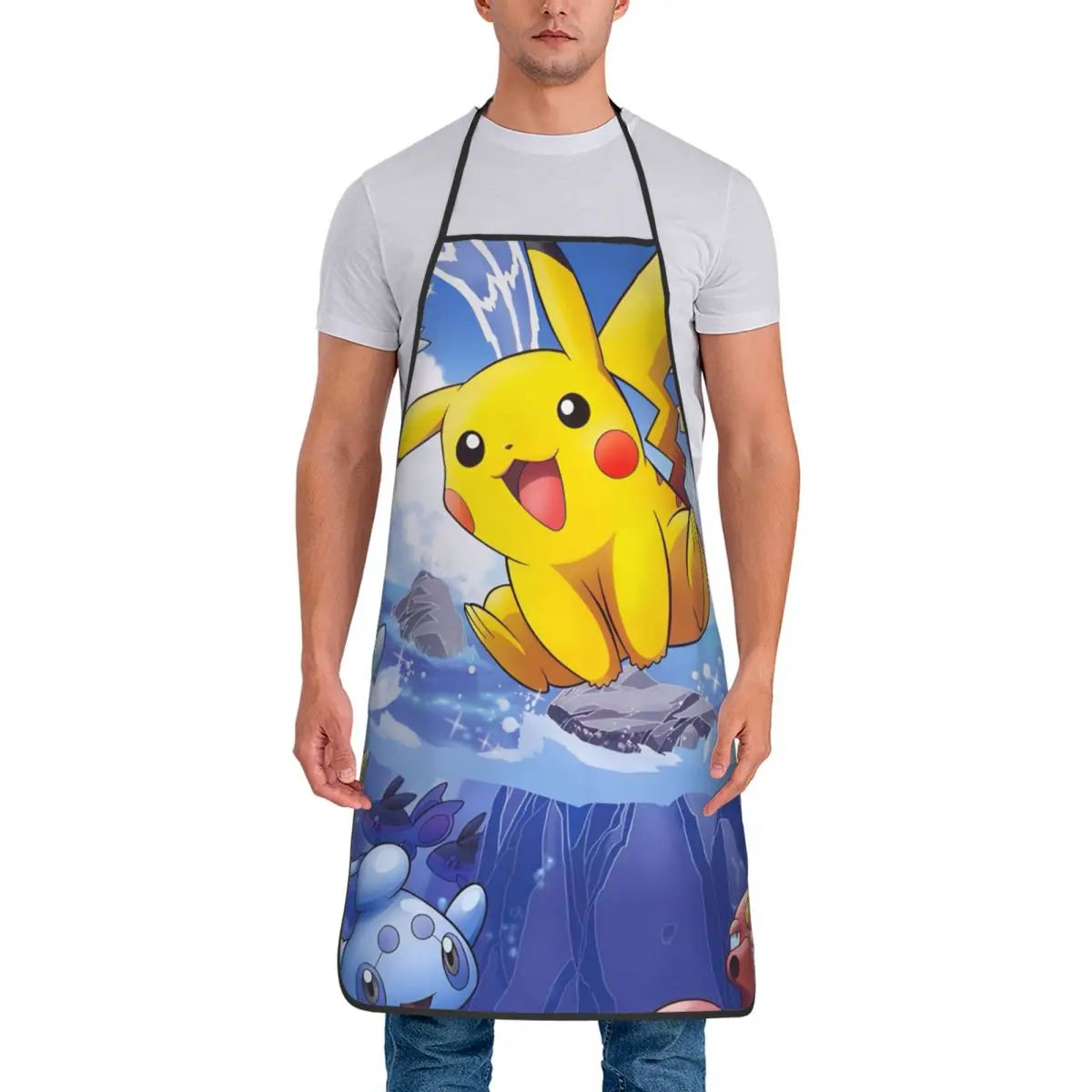 Lightweight Non-Woven Fabric Bib Apron for Cleaning