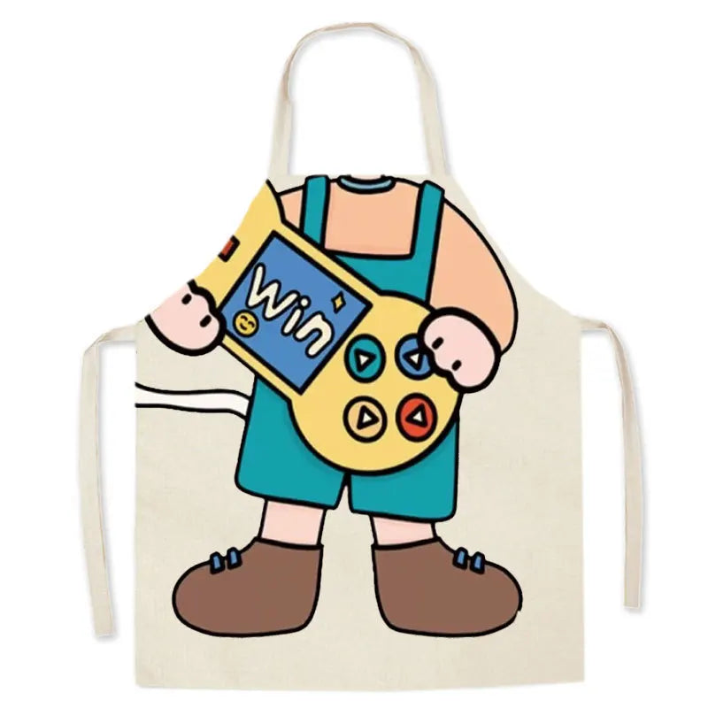 Simple Linen Sleeveless Waist Apron