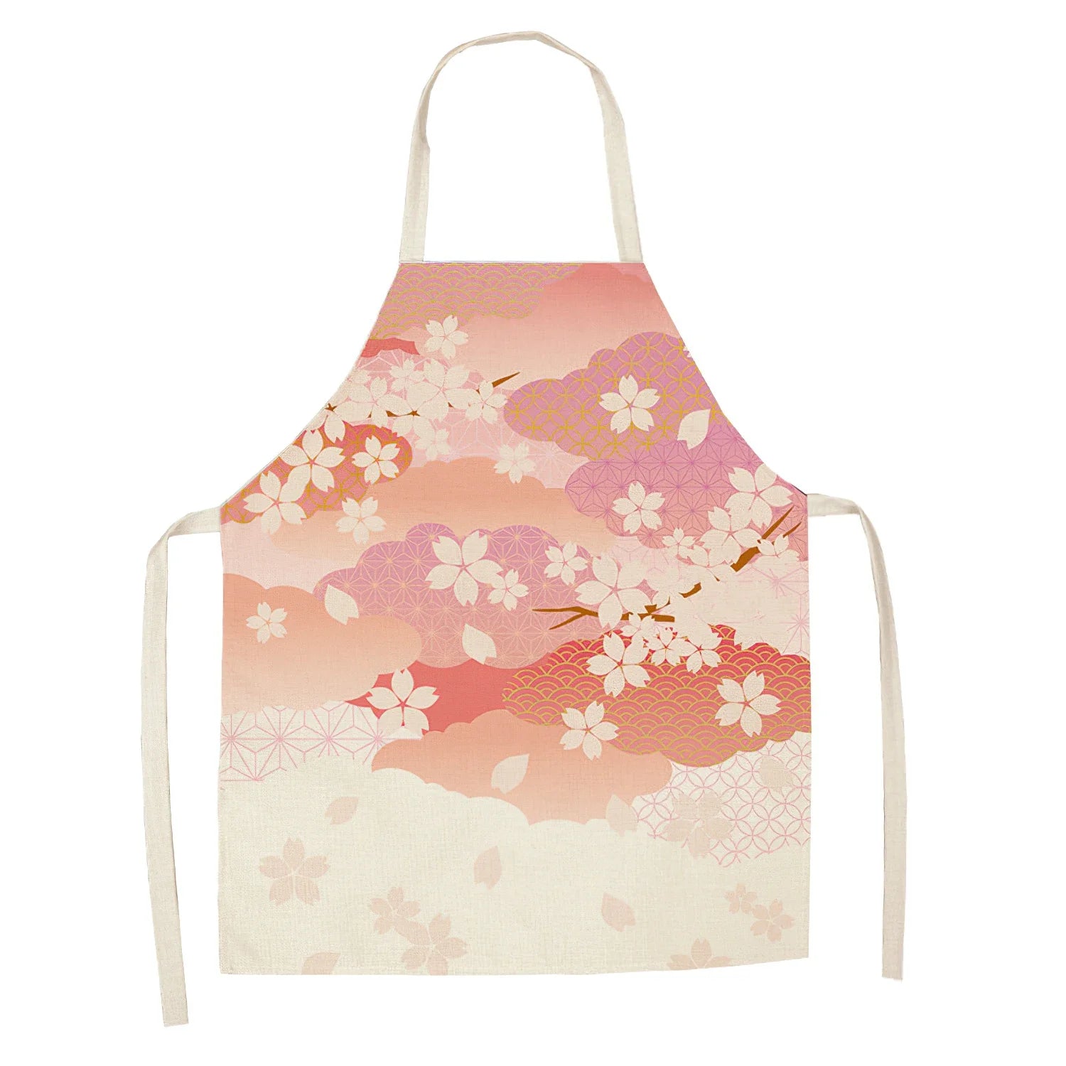 Japanese-Style Lucky Cat Sleeveless Apron for Food and Drink