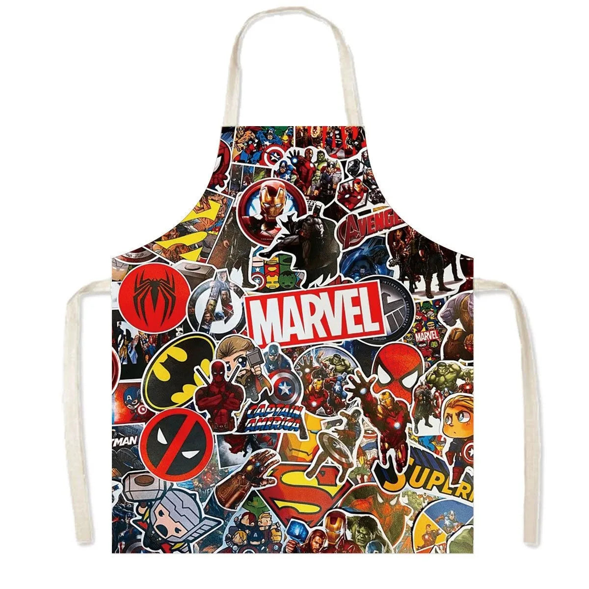 Spiderman Cartoon Linen Waist Apron for Cleaning Tasks