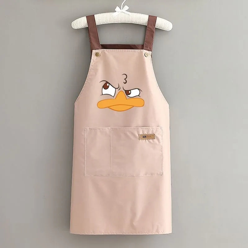Durable Cartoon-Style Sleeveless PVC Apron with Knit Weaving