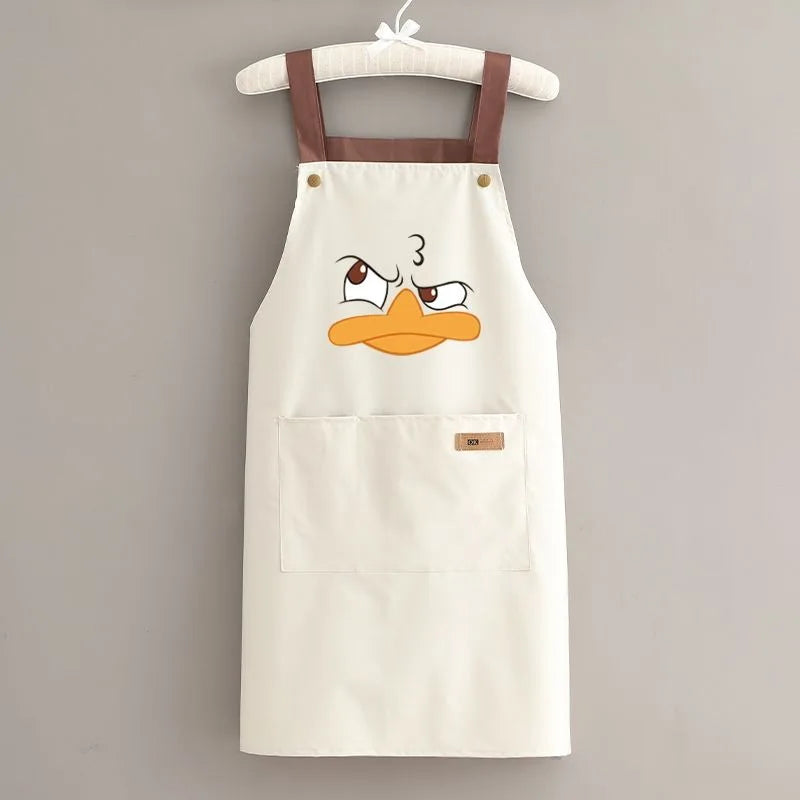 Durable Cartoon-Style Sleeveless PVC Apron with Knit Weaving