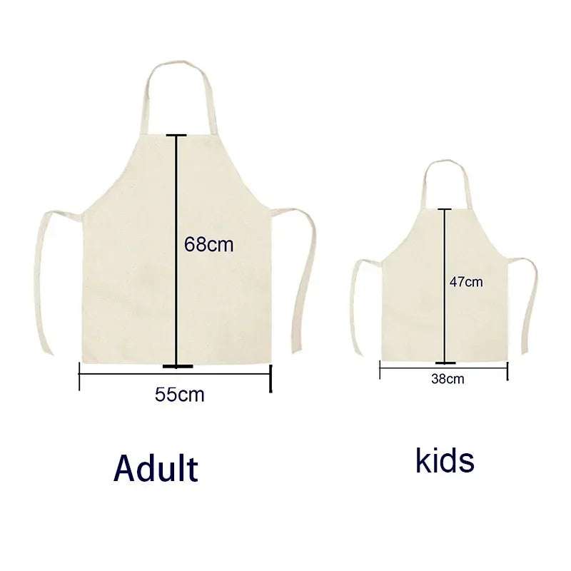 Casual Cartoon Linen Waist Apron for Sanitary Use