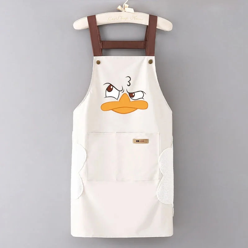 Durable Cartoon-Style Sleeveless PVC Apron with Knit Weaving