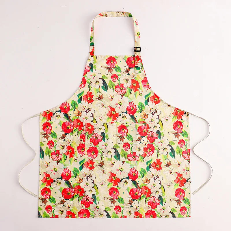 Japanese-Style Canvas Waist Apron for Cleaning