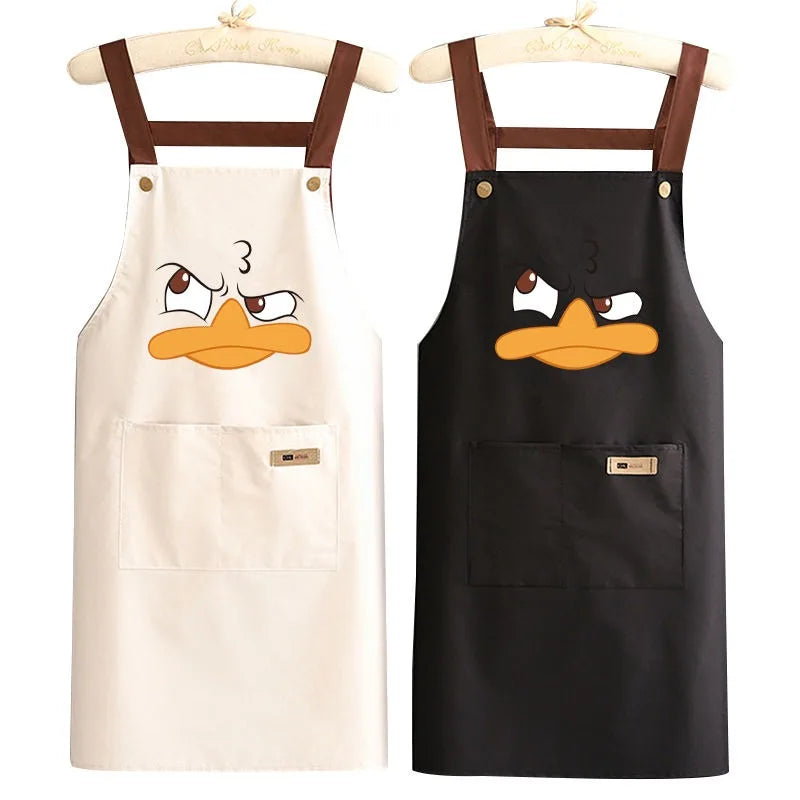 Durable Cartoon-Style Sleeveless PVC Apron with Knit Weaving