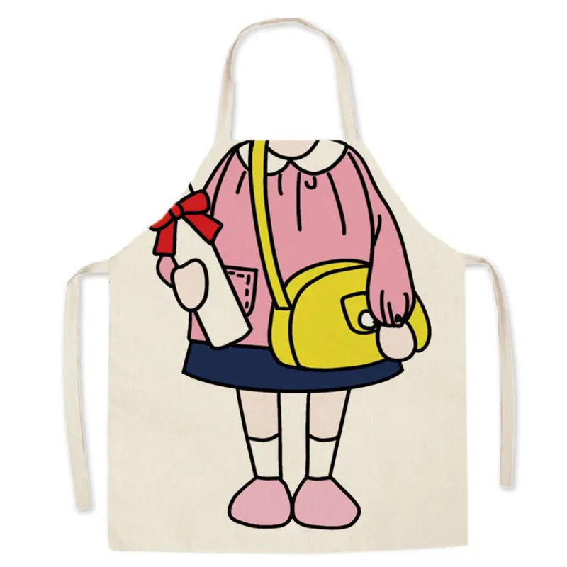 Simple Linen Sleeveless Waist Apron