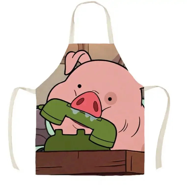 Sleeveless Linen Waist Apron