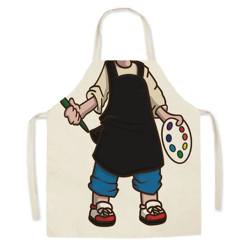 Simple Linen Sleeveless Waist Apron
