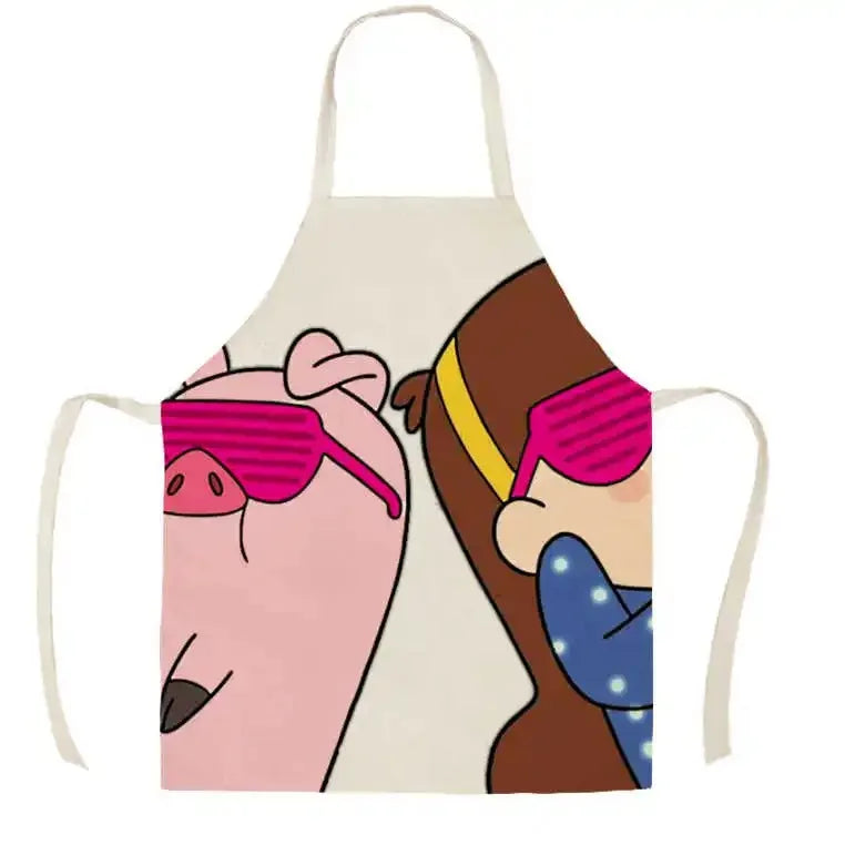 Sleeveless Linen Waist Apron