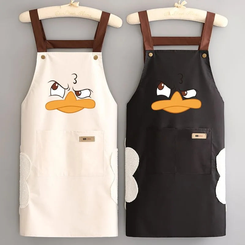 Durable Cartoon-Style Sleeveless PVC Apron with Knit Weaving