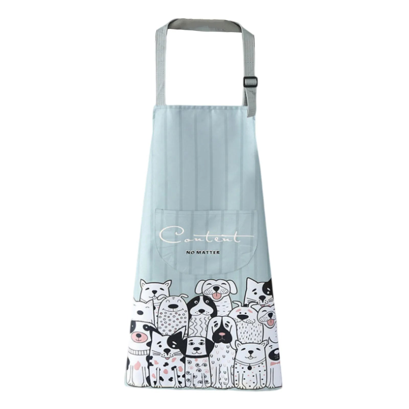 Cartoon Printed PVC and Non-Woven Fabric Waist Apron for Cleaning