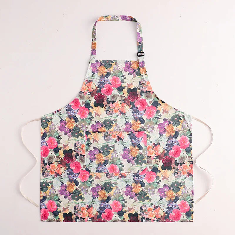 Japanese-Style Canvas Waist Apron for Cleaning